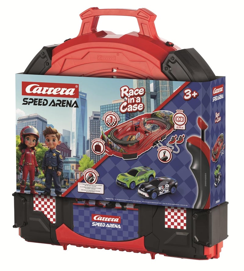 Carrera مجموعة سباق سيارات كارييرا سبيد أرينا في علبة مطاردة الشرطة (1:50، أخضر/أسود) - Image 1